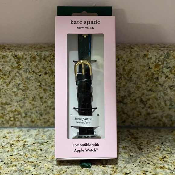 NEW! Kate Spade Croc Embossed Leather Apple Watch - Picture 7 of 14